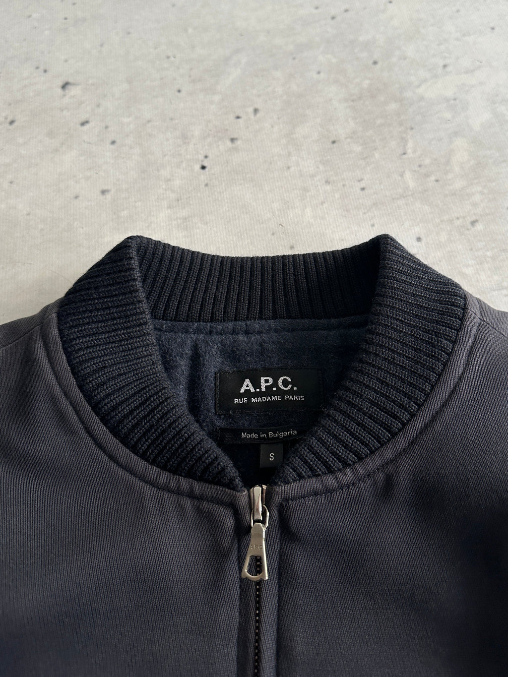 A.P.C. Zip Up MA-1 wool lined Bomber Jacket (S)