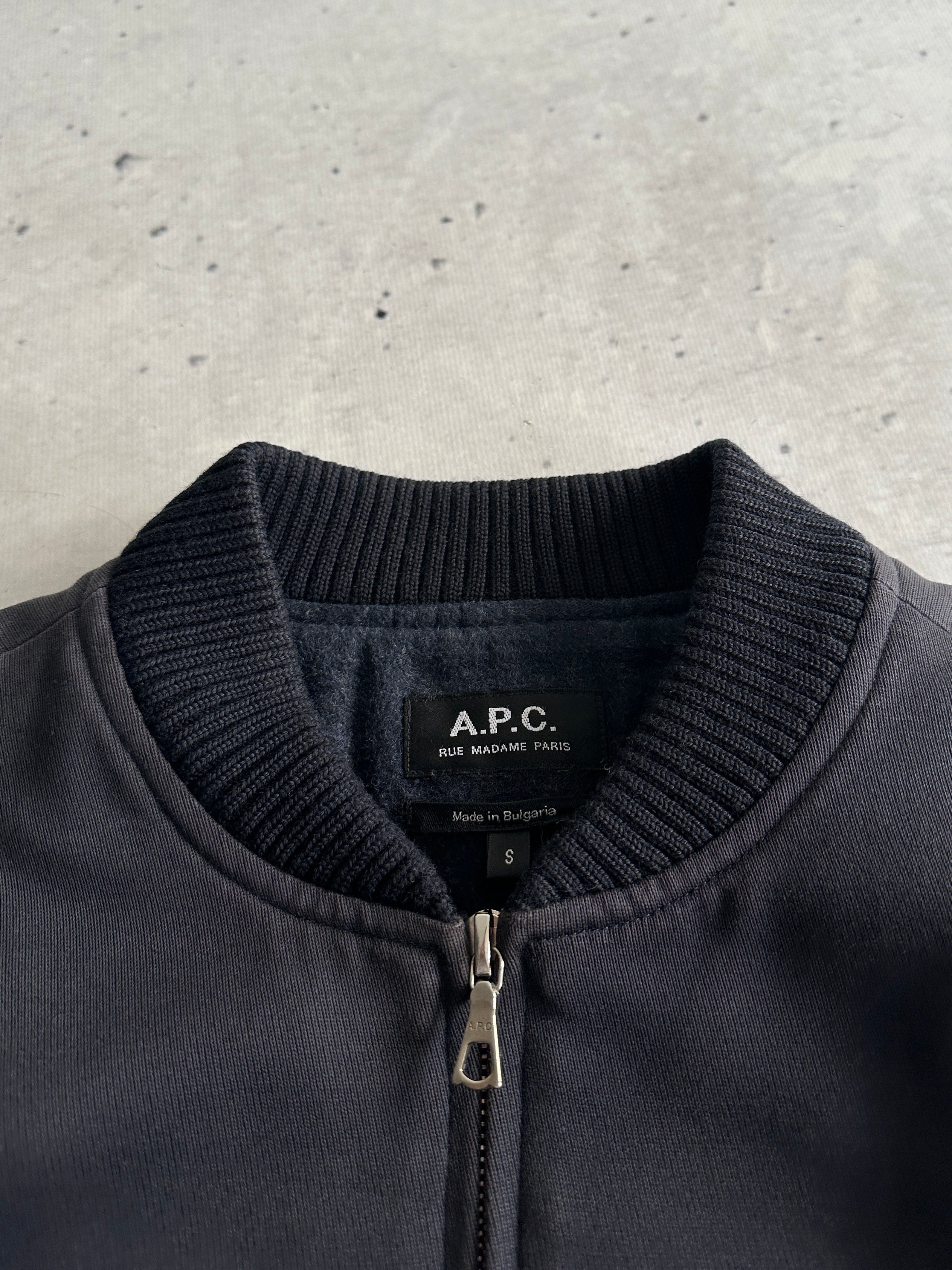 A.P.C. Zip Up MA-1 wool lined Bomber Jacket (S)