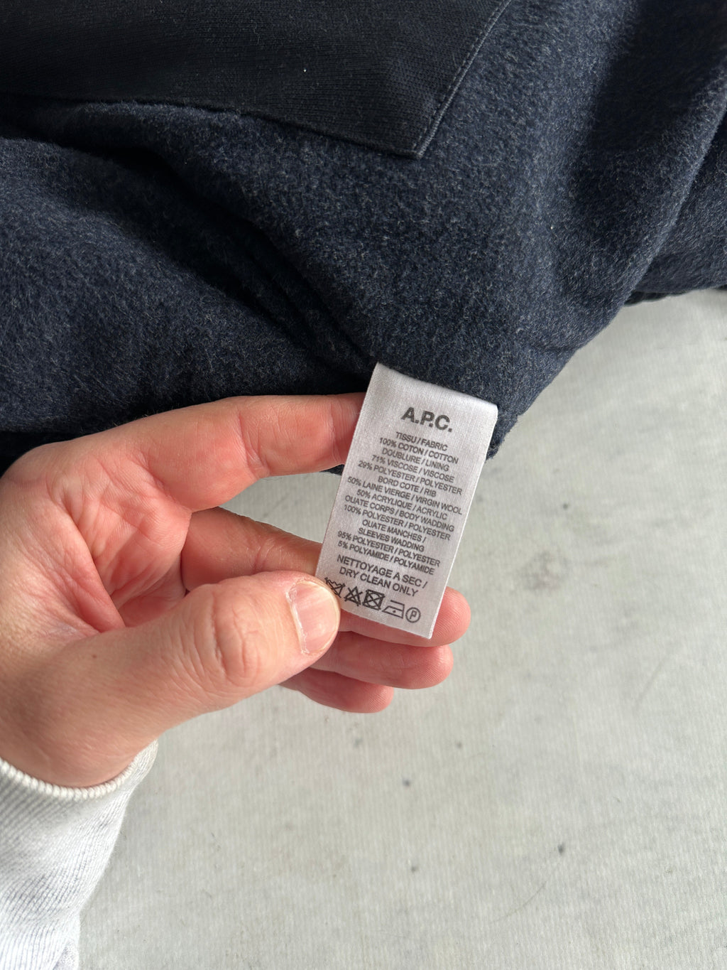 A.P.C. Zip Up MA-1 wool lined Bomber Jacket (S)