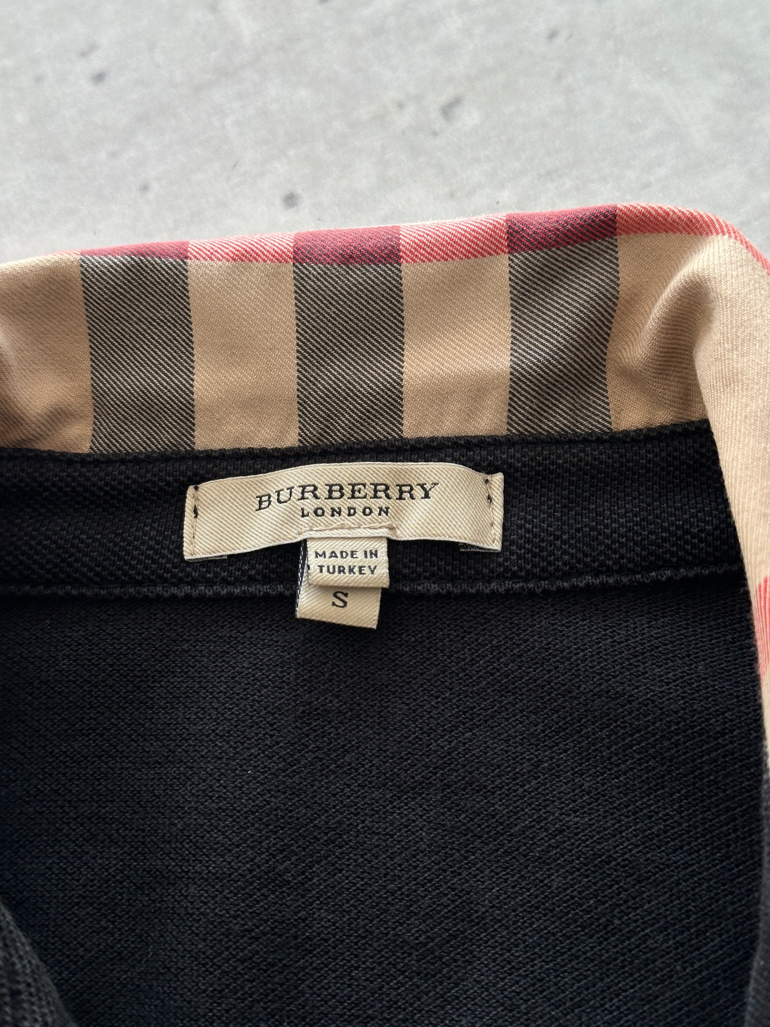 Burberry Nova Check Long Sleeve Polo Shirt (Women's S)