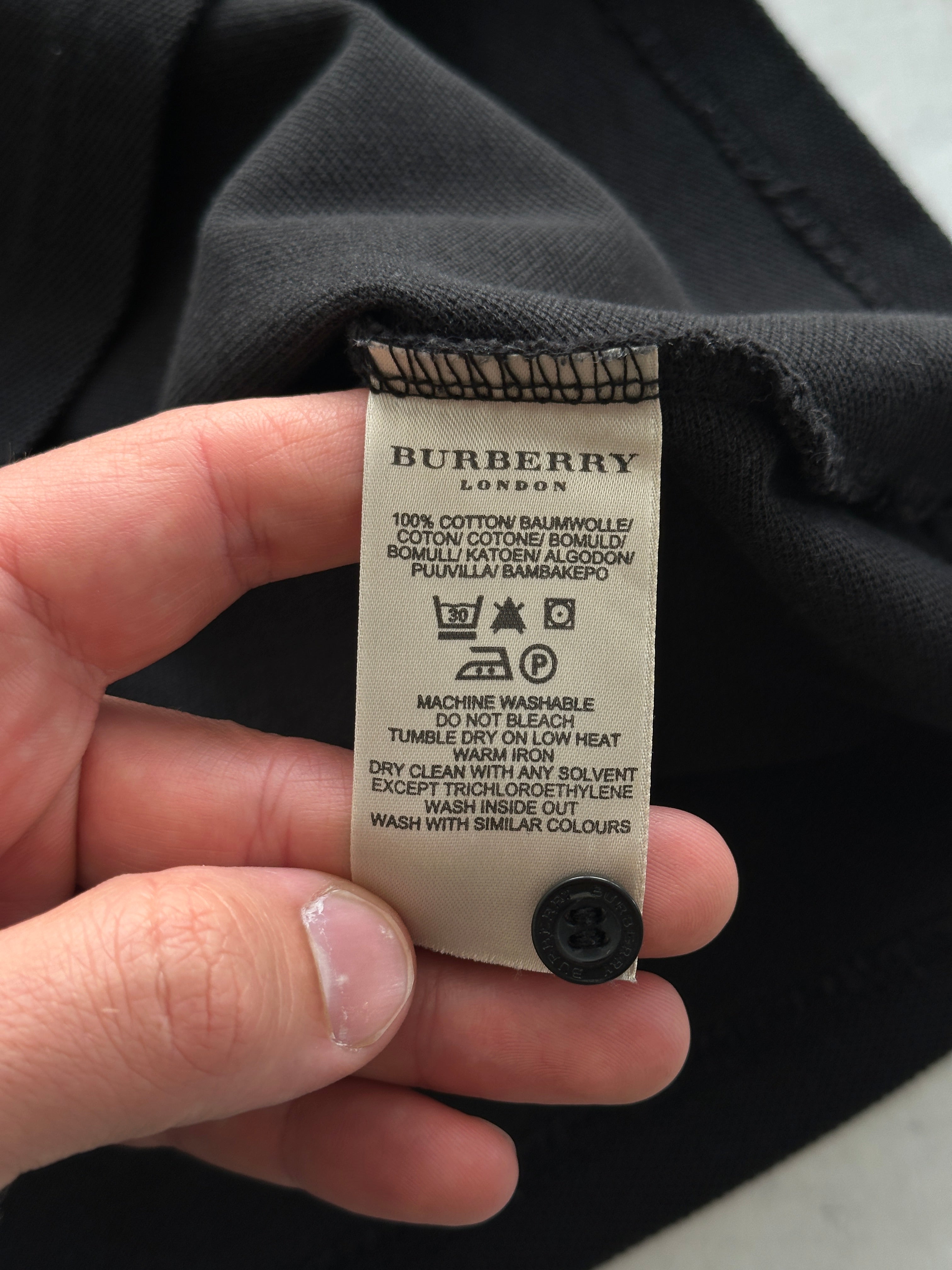 Burberry Nova Check Long Sleeve Polo Shirt (Women's S)