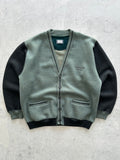 Vintage YSL Wool / Fleece Embroidered Logo Cardigan (L)