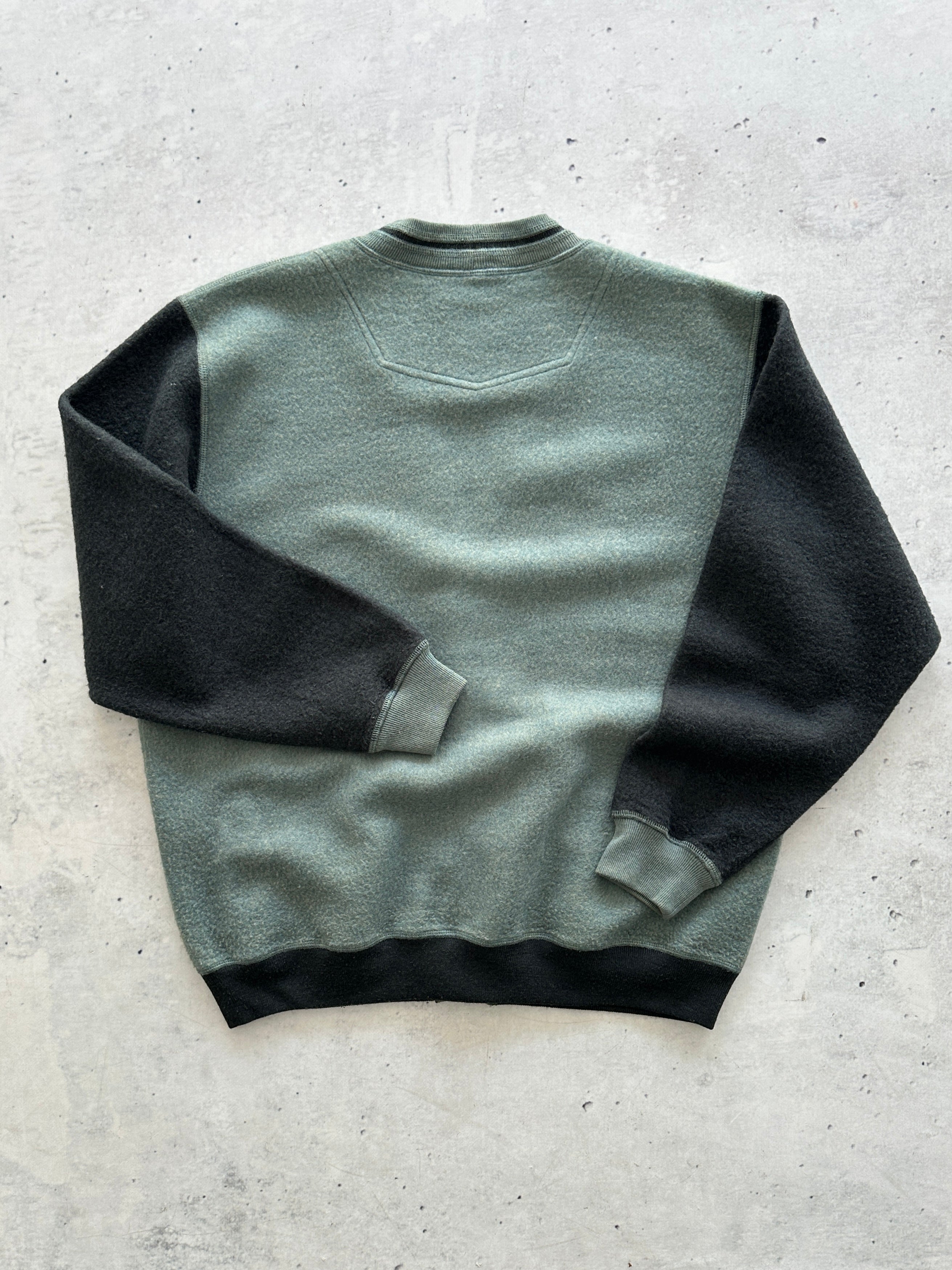 Vintage YSL Wool / Fleece Embroidered Logo Cardigan (L)