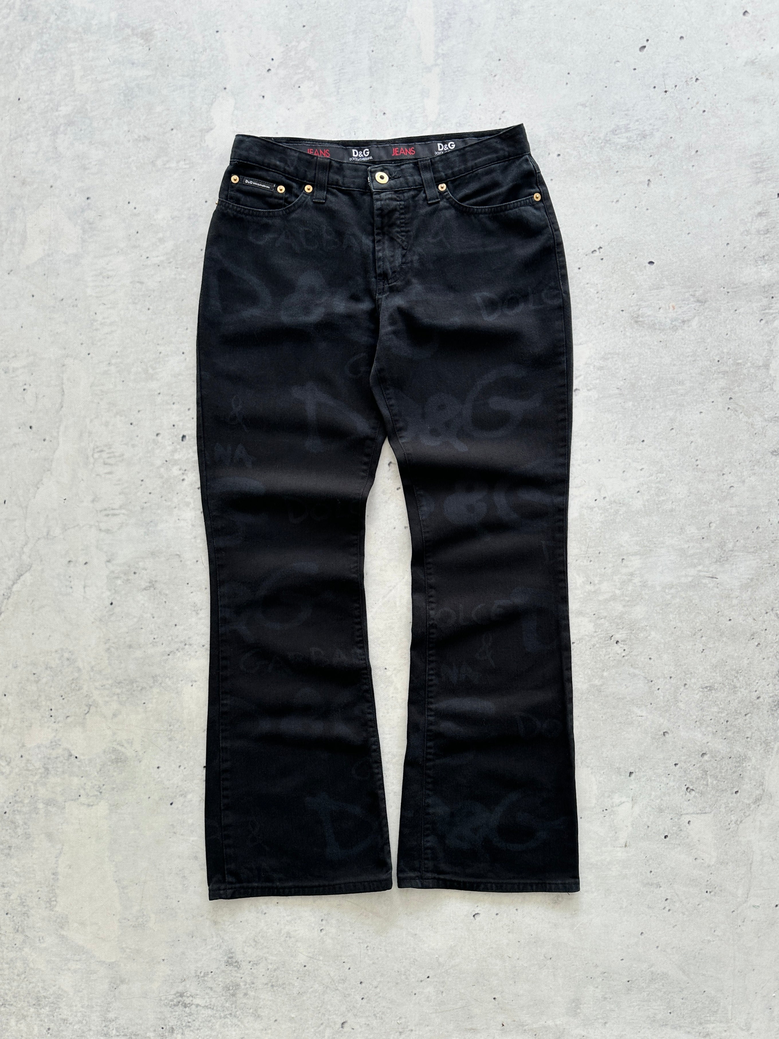 Vintage Dolce & Gabbana all over print Monogram Jeans (Women's W30)