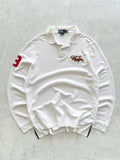 Ralph Lauren Triple Pony Big Logo Long Sleeve Polo Shirt (XL)
