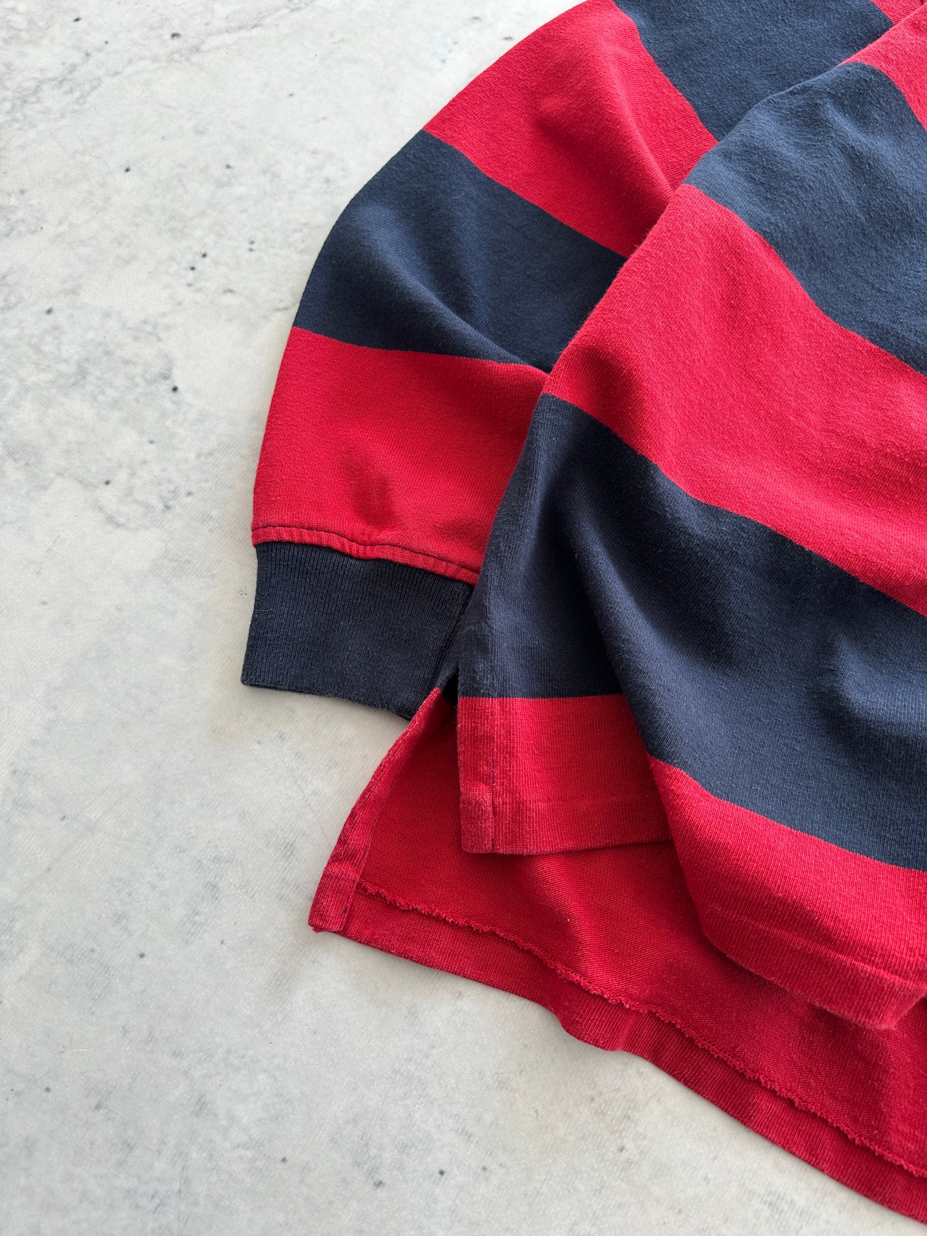 90's Ralph Lauren Heavyweight Stripe Rugby Shirt (M)