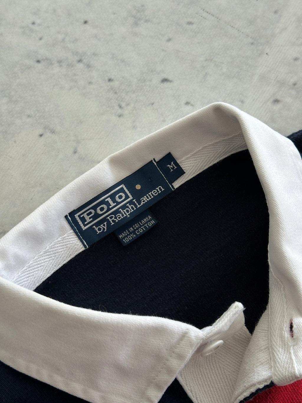 90's Ralph Lauren Heavyweight Stripe Rugby Shirt (M)