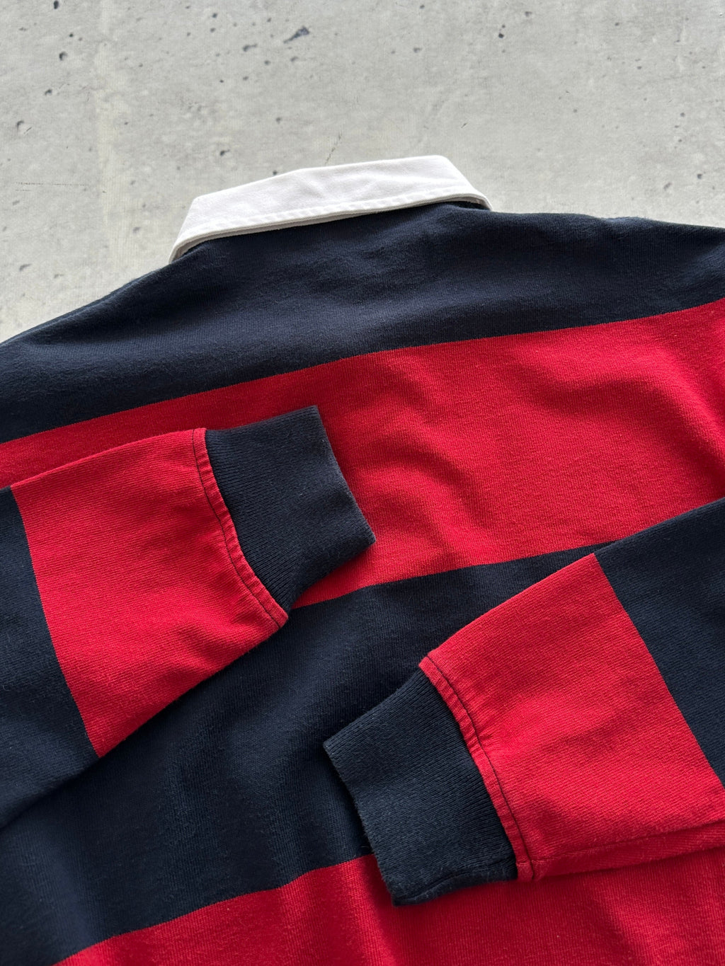 90's Ralph Lauren Heavyweight Stripe Rugby Shirt (M)