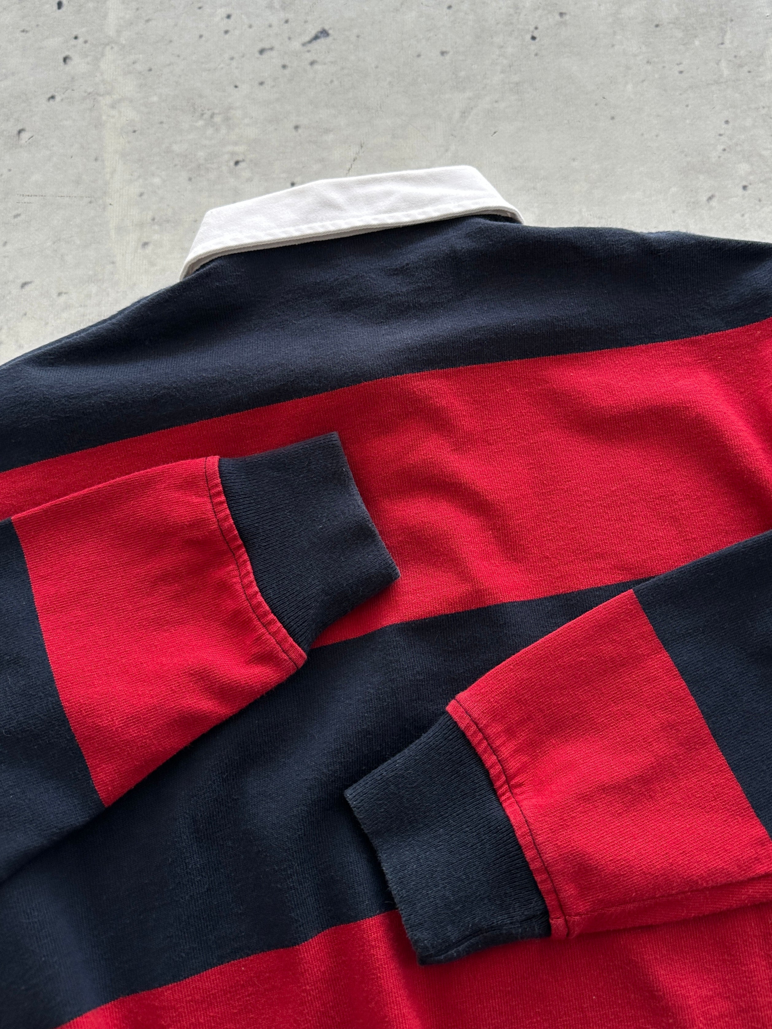 90's Ralph Lauren Heavyweight Stripe Rugby Shirt (M)