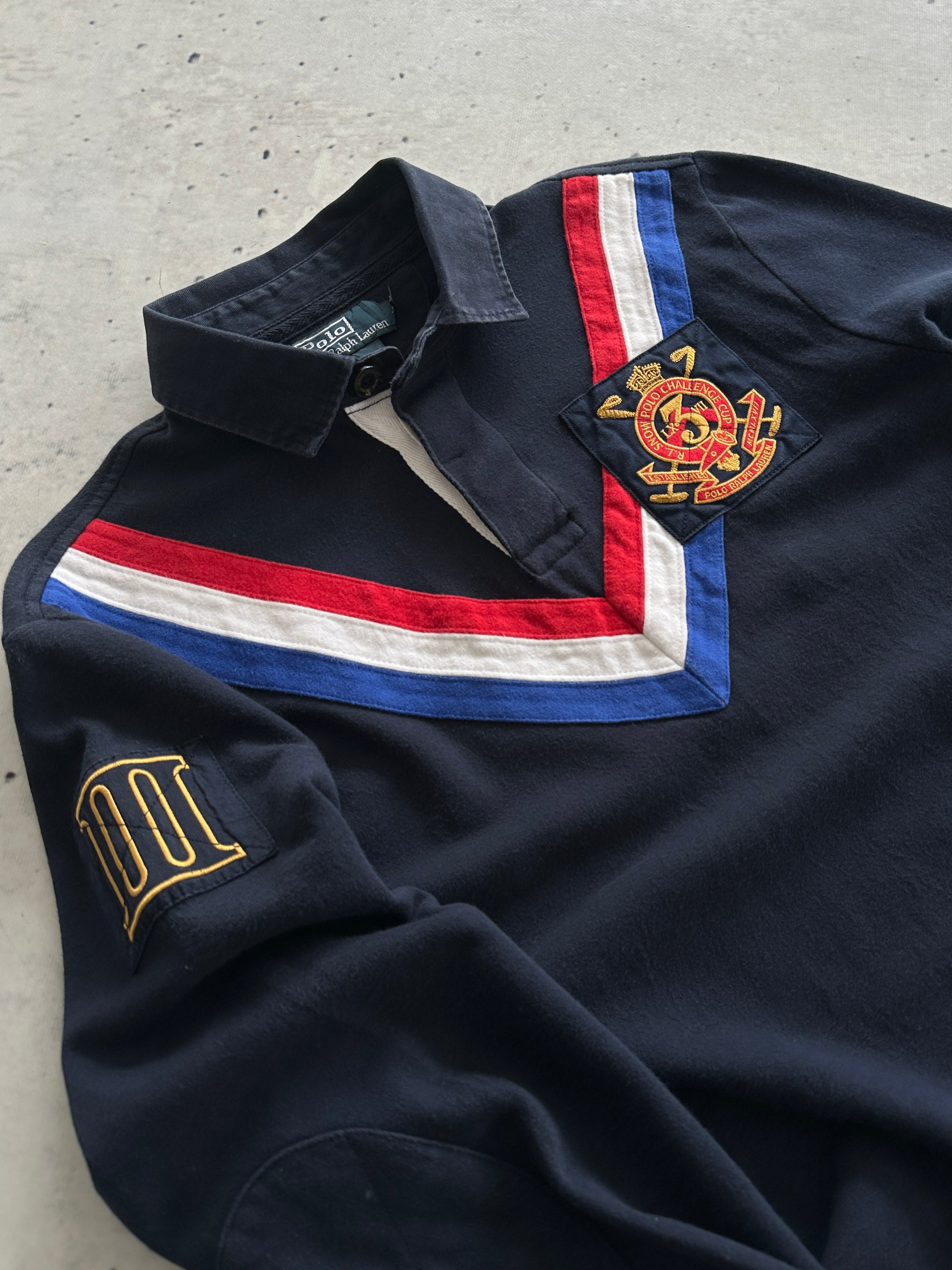 Ralph Lauren Embroidered Logo Heavyweight Rugby Shirt (L)