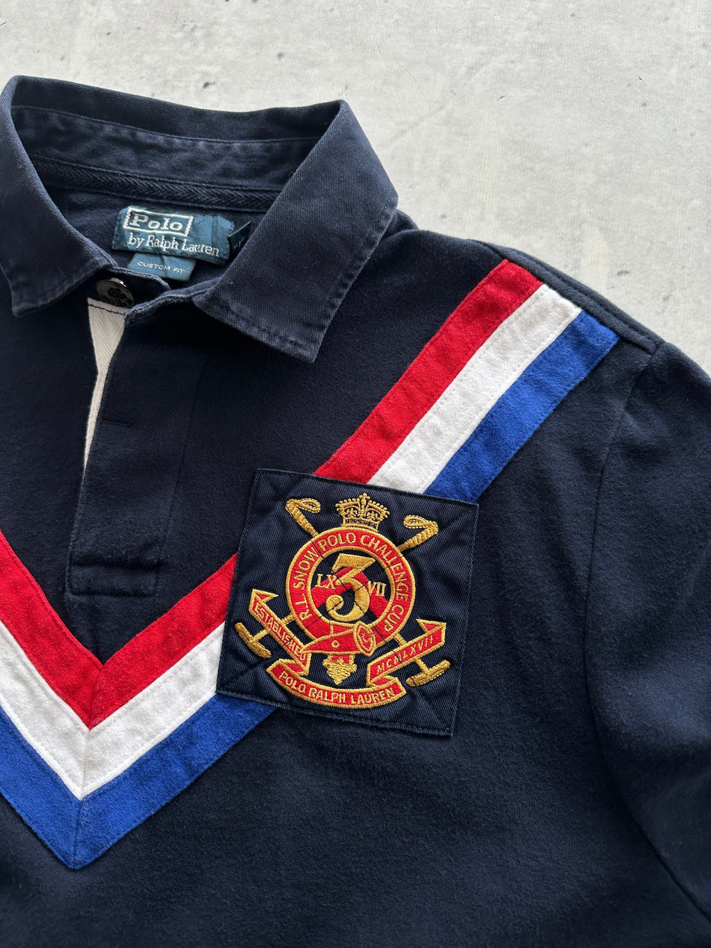 Ralph Lauren Embroidered Logo Heavyweight Rugby Shirt (L)