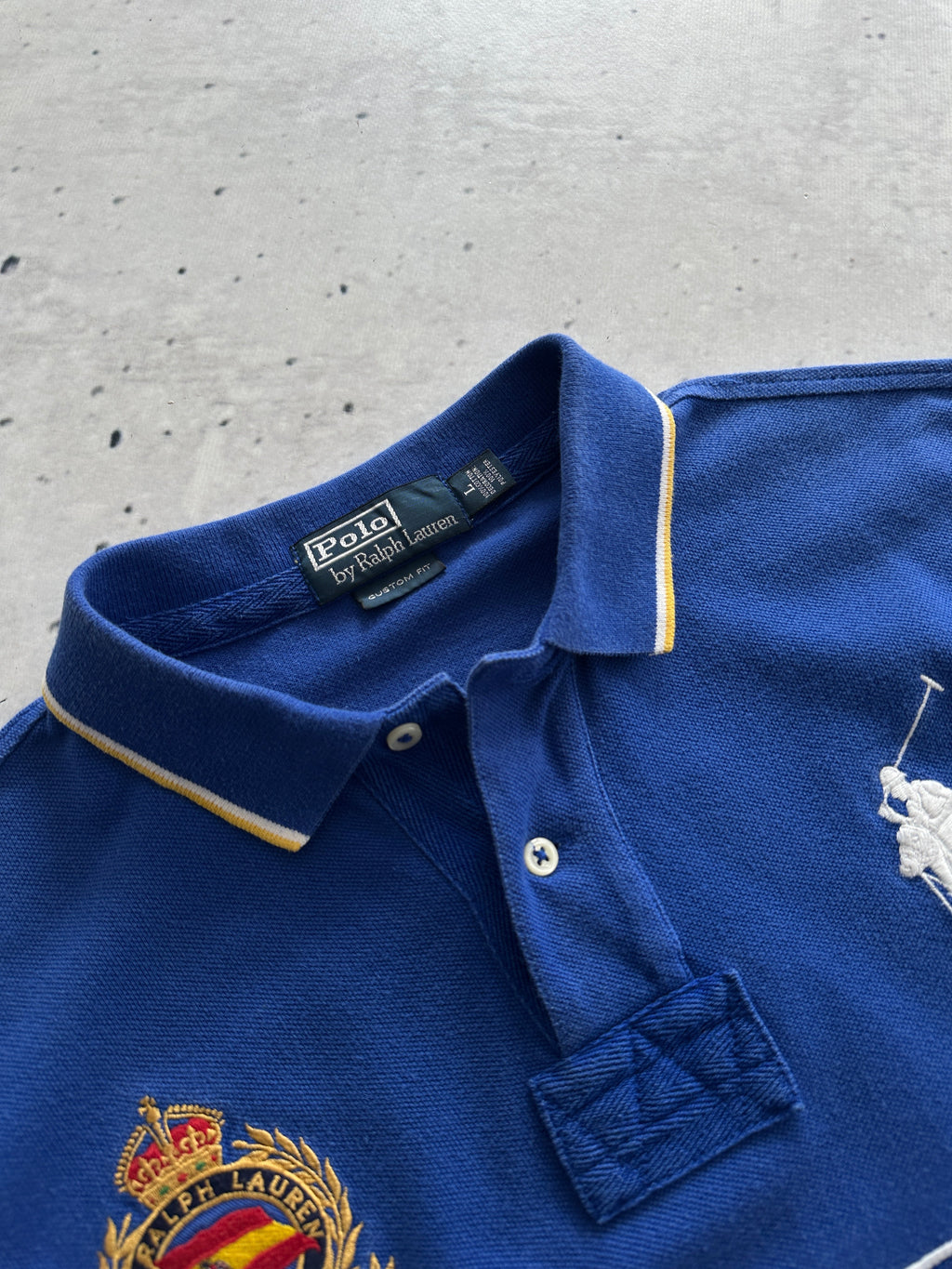 Ralph Lauren Big Logo Madrid Long Sleeve Polo Shirt (L)