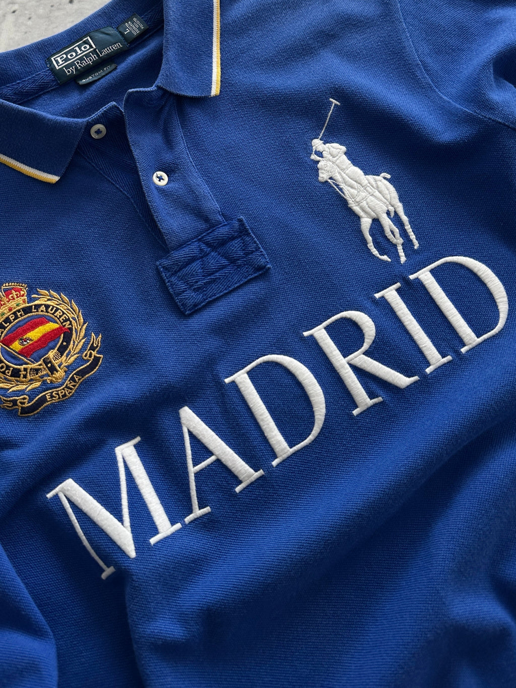 Ralph Lauren Big Logo Madrid Long Sleeve Polo Shirt (L)