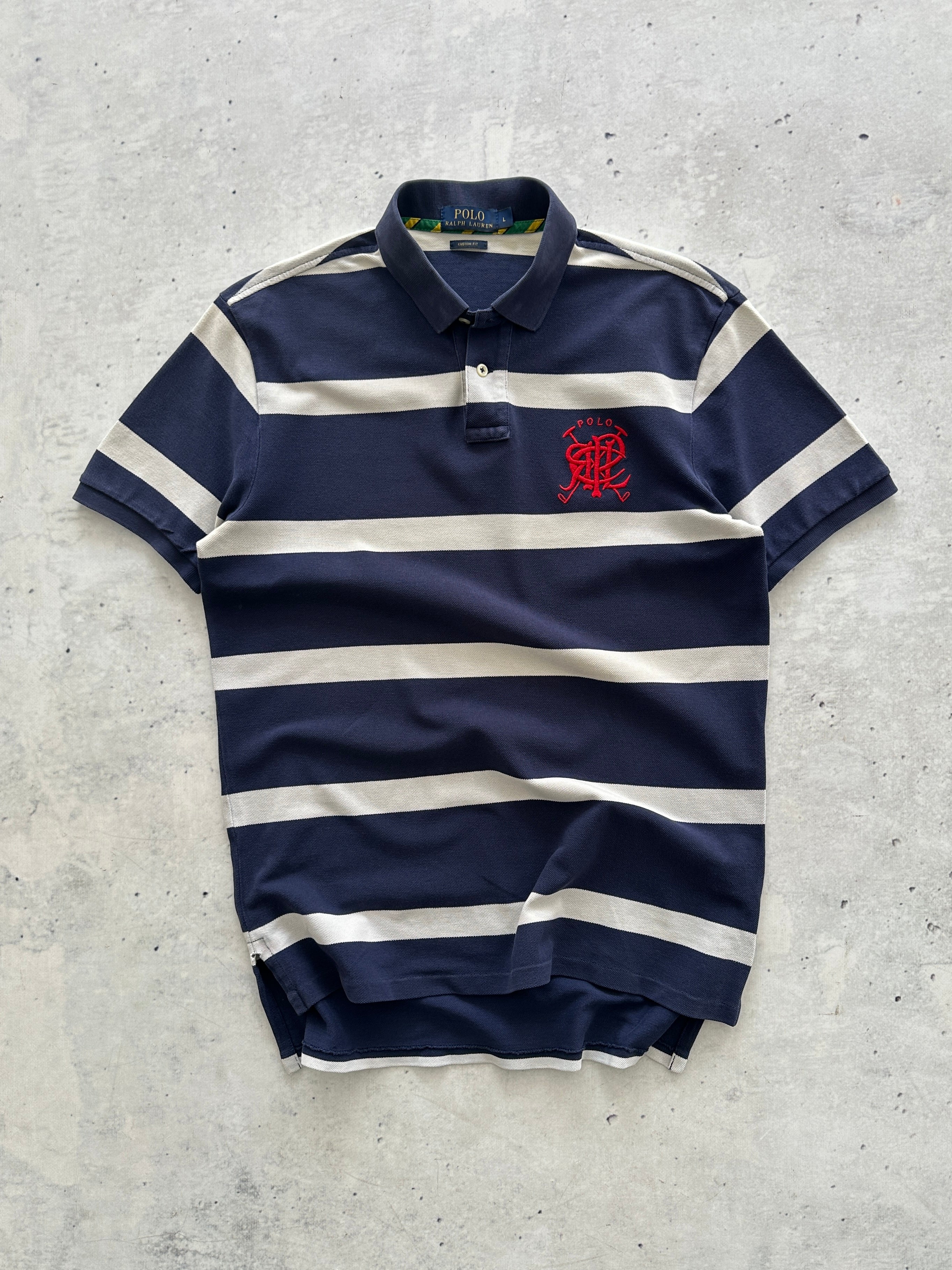 Ralph Lauren Big Logo Stripe Polo Shirt (L)