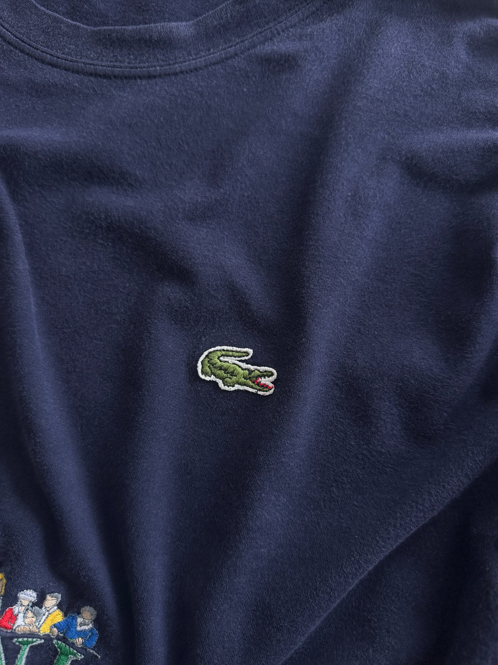 80's Chemise Lacoste Embroidered Tennis T Shirt (XL)
