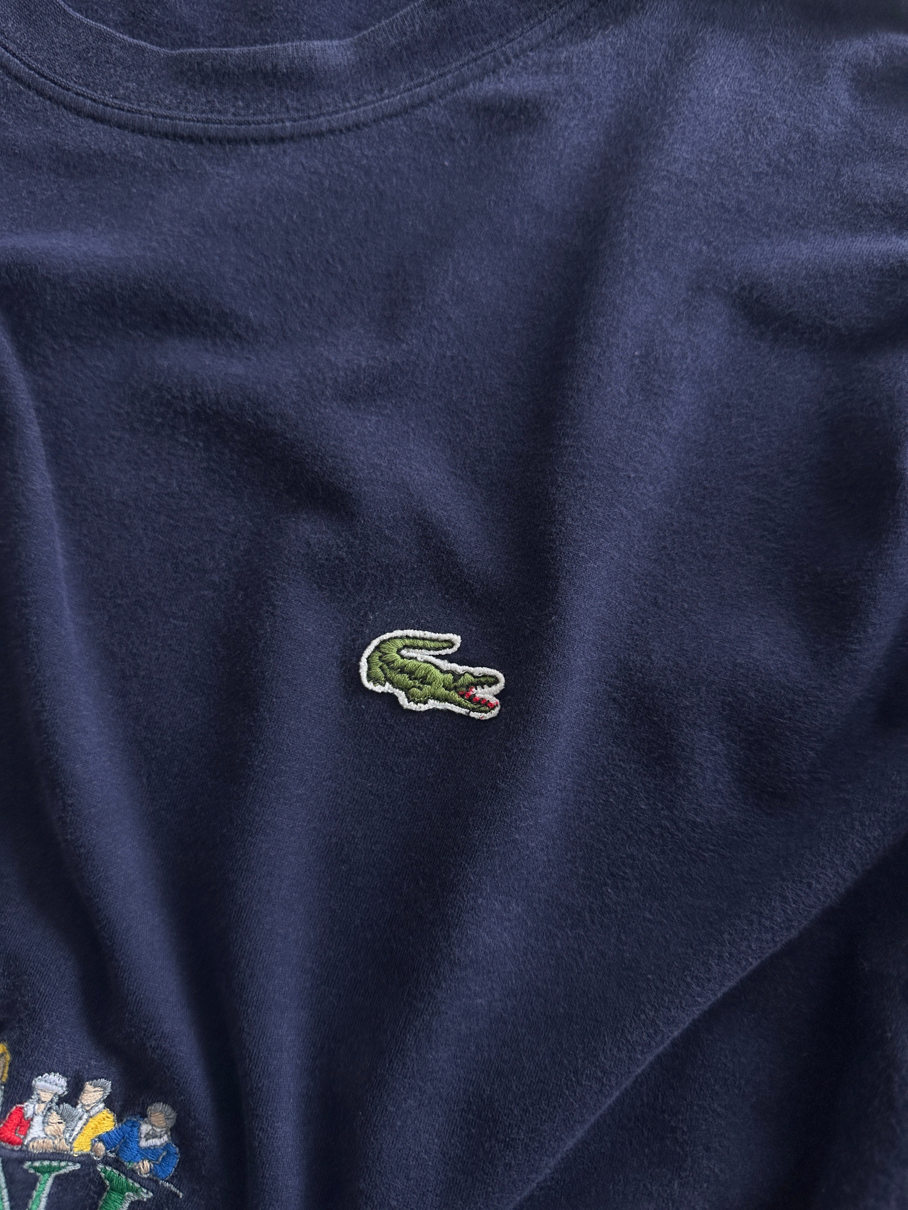 80's Chemise Lacoste Embroidered Tennis T Shirt (XL)