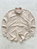 00's Burberry Nova Check Linen / Cotton Long Sleeve Shirt (XXL)