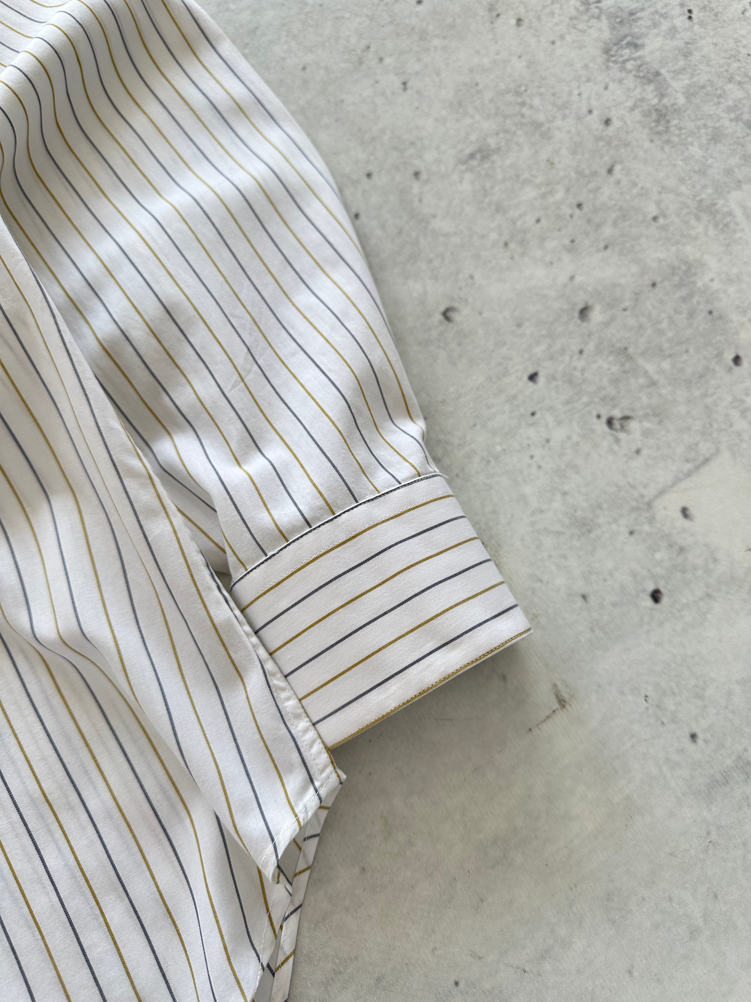 90's Valentino Chemises Vertical Stripe Long Sleeve Shirt (L)
