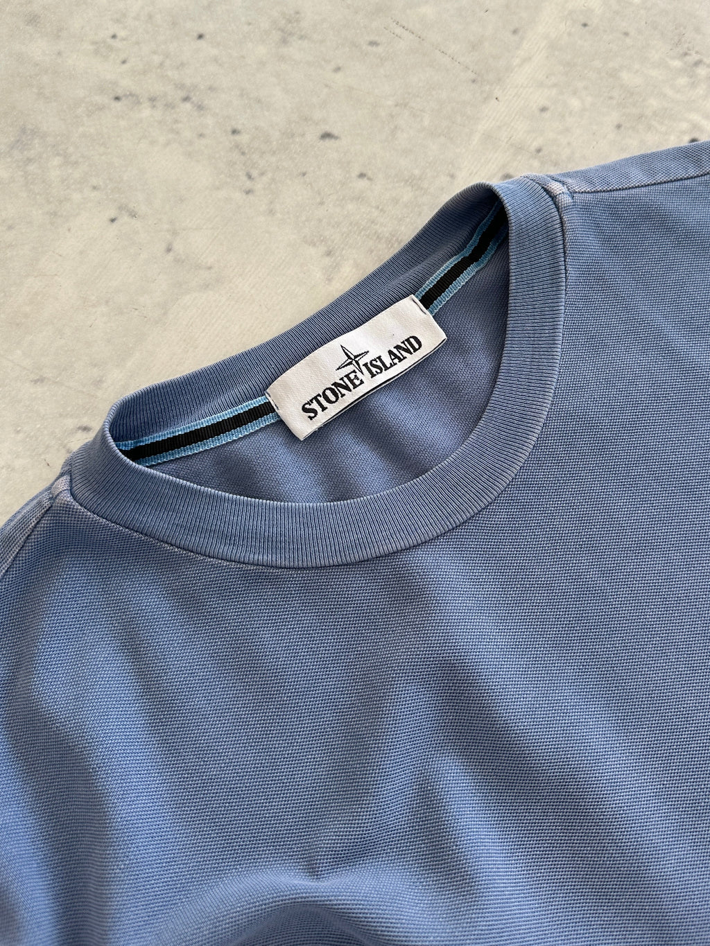 SS/19 Stone Island Patch Logo pique cotton T Shirt (M)