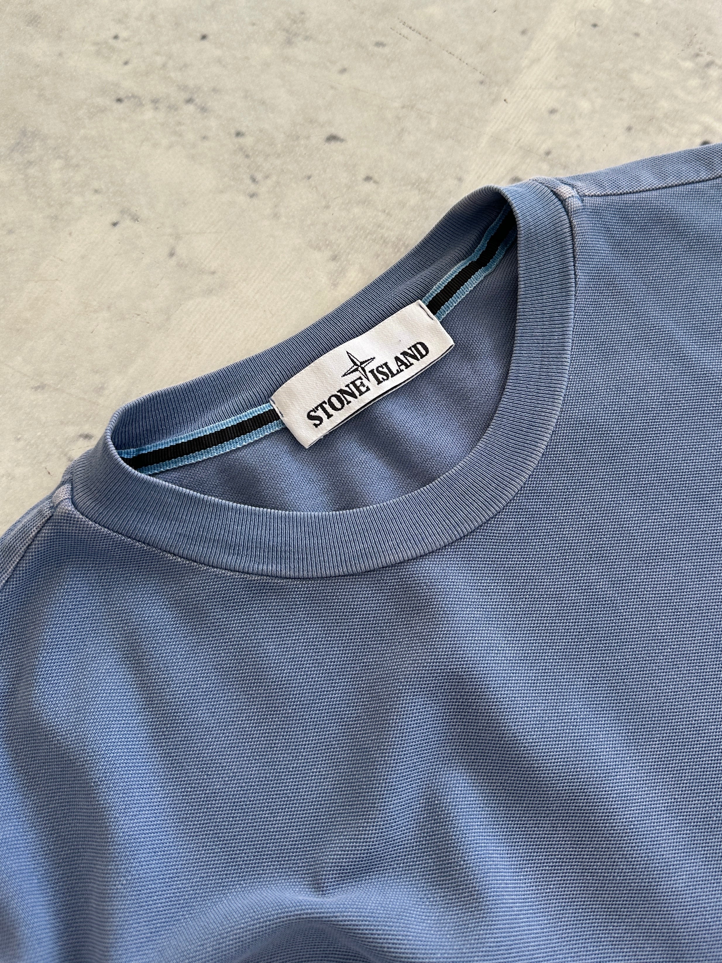 SS/19 Stone Island Patch Logo pique cotton T Shirt (M)