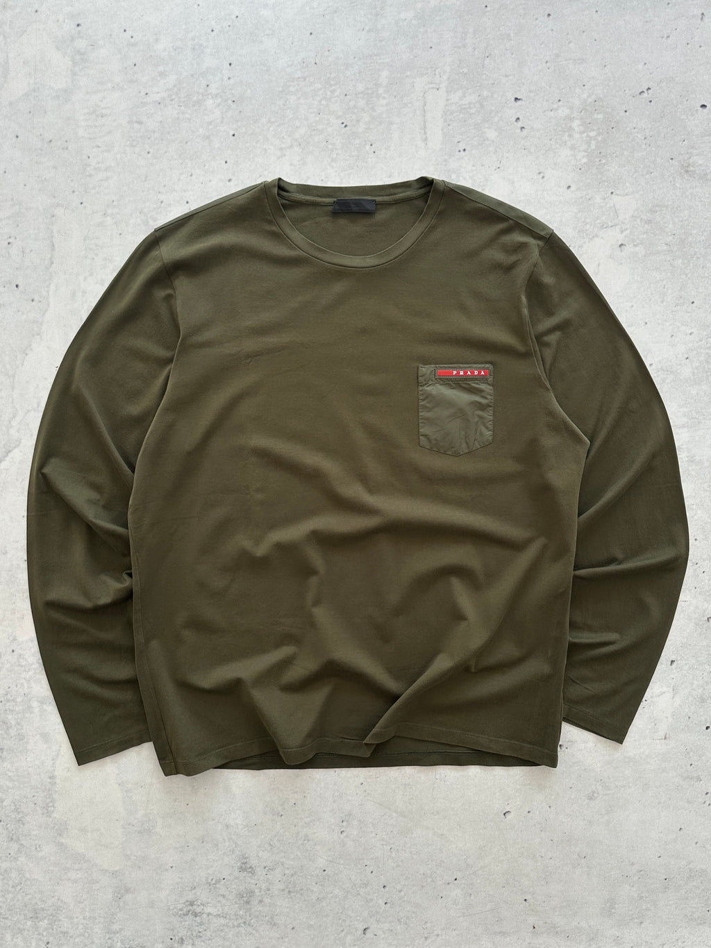 Prada Nylon Pocket Long Sleeve T Shirt (XL)