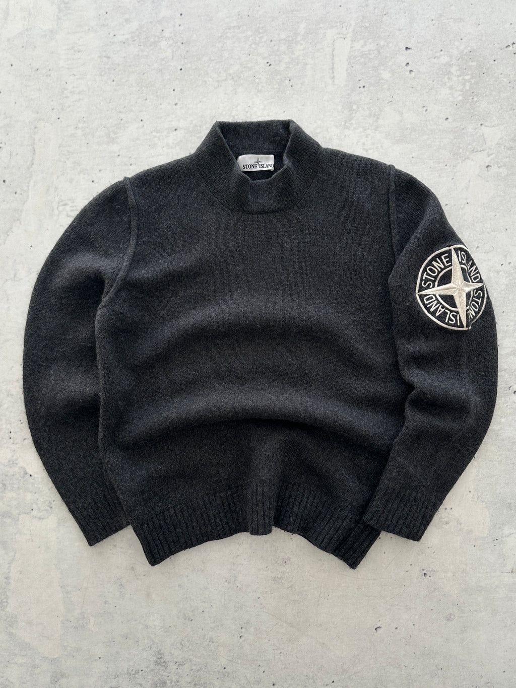 AW/20 Stone Island Wool Embroidered Compass Logo Jumper (S)