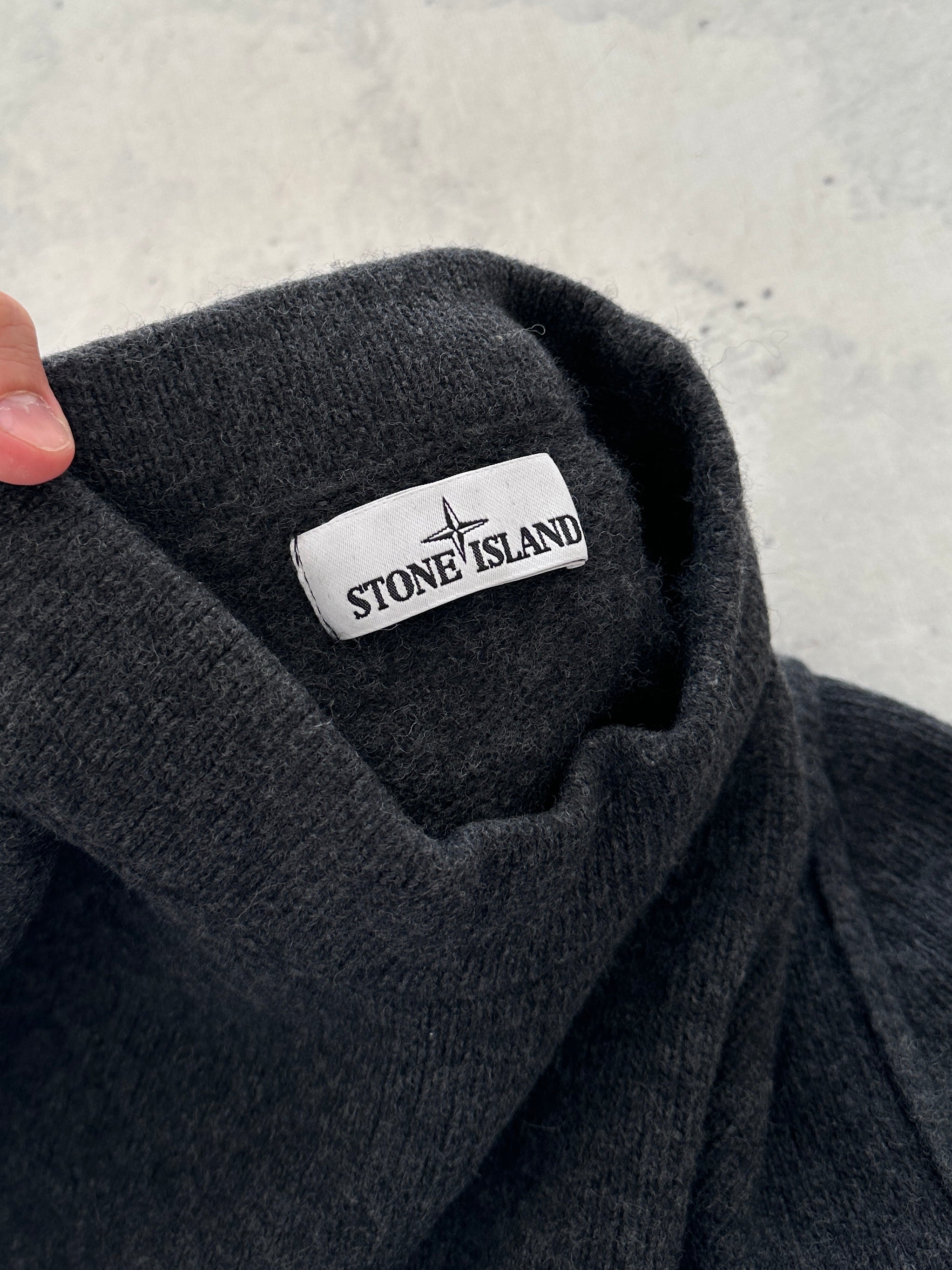 AW/20 Stone Island Wool Embroidered Compass Logo Jumper (S)