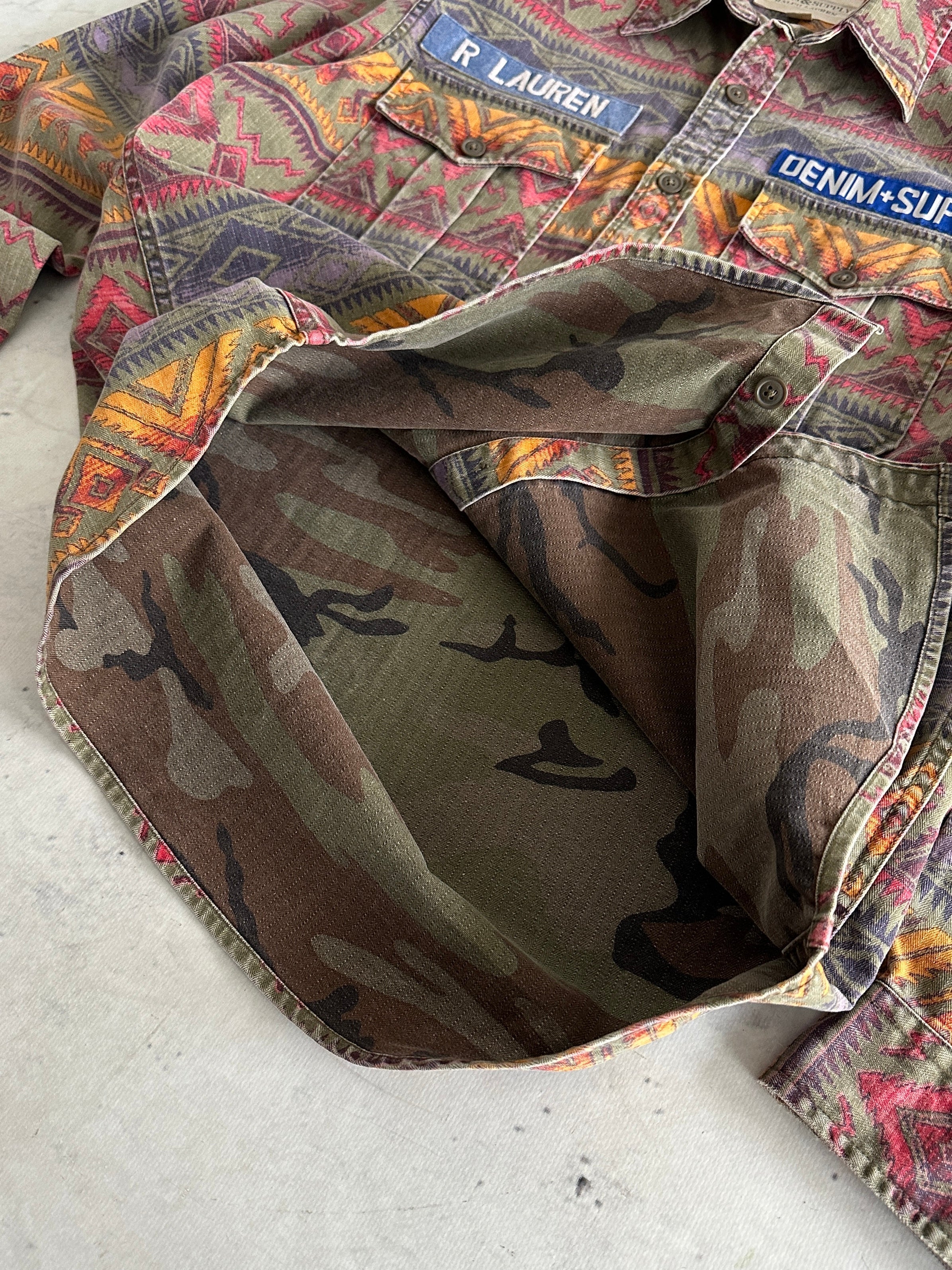 Ralph Lauren Denim & Supply Southwestern Aztec Overshirt (M)